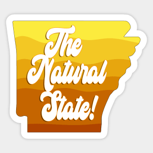 The Natural State - Arkansas Map Design Sticker